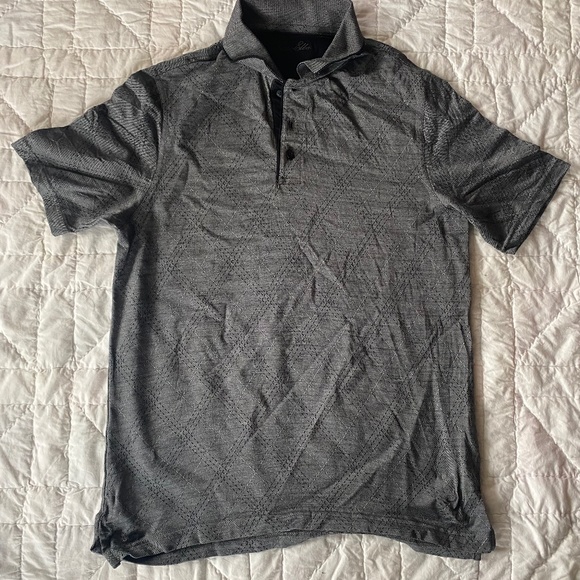 Tasso Elba Polo Shirt Diamond Pattern - Picture 1 of 5